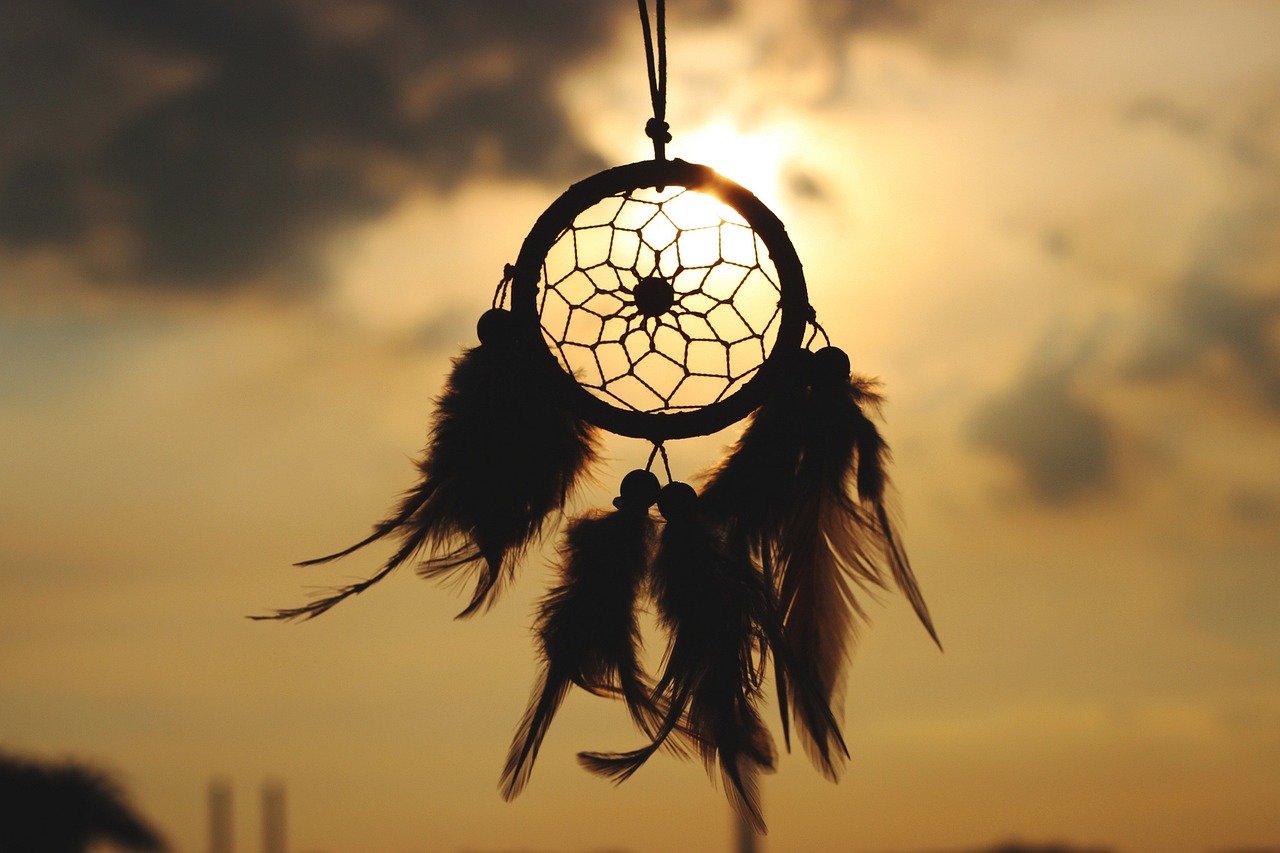 dream catcher, culture, indian, dream, sun, nature, tradition, belief, blur